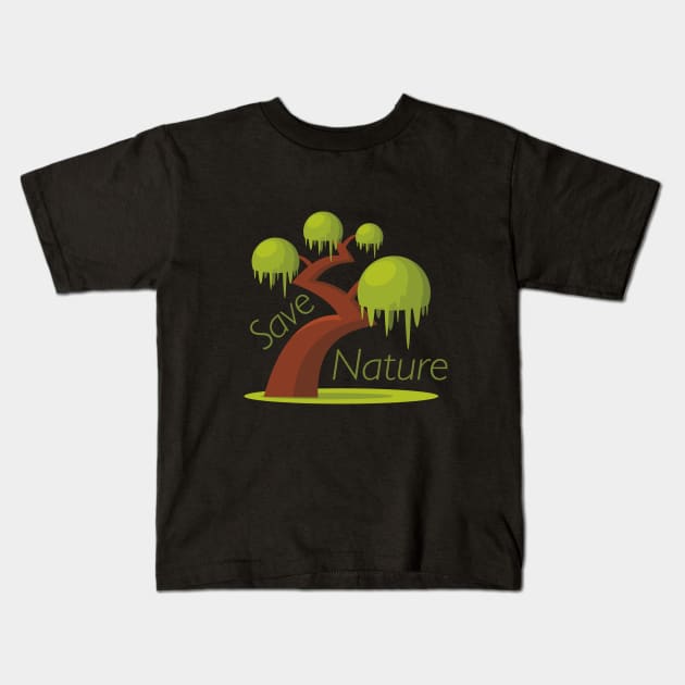 Save nature Kids T-Shirt by cypryanus